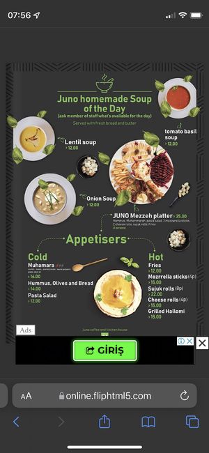 Menu online at Juno Coffee & Kitchen House in Gaziantep