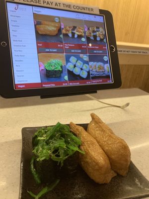 Inari & seaweed   at J Shinsen Express in Indooroopilly