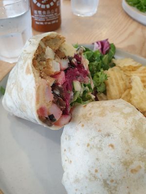 falafel wrap at Plant Cafe & Kitchen - Yeonnam in Seoul