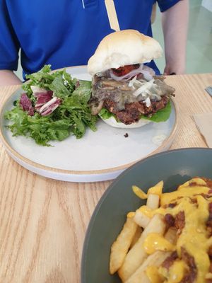 mushroom burger at Plant Cafe & Kitchen - Yeonnam in Seoul