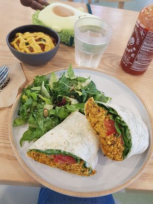Tofu scramble + chili (asked for no kettle chips) at Plant Cafe & Kitchen - Yeonnam in Seoul