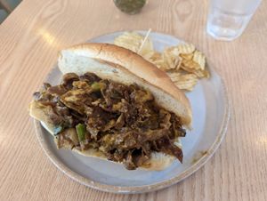 Philly cheese steak sandwich. at Plant Cafe & Kitchen - Yeonnam in Seoul