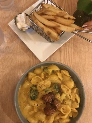 Mac n cheese. Fries with mayo  at Plant Cafe & Kitchen - Yeonnam in Seoul