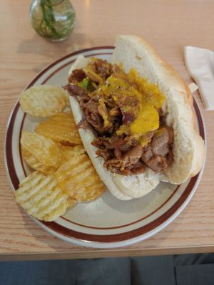 Philly cheese steak sandwich at Plant Cafe & Kitchen - Yeonnam in Seoul