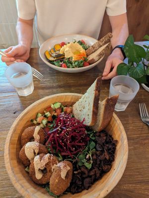 Falafel salad bowl at Plant Cafe & Kitchen - Yeonnam in Seoul