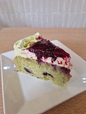 Pistachio Cherry Cake at Plant Cafe & Kitchen - Yeonnam in Seoul