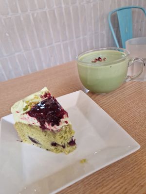 Pistachio Cherry Cake g at Plant Cafe & Kitchen - Yeonnam in Seoul