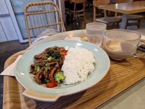 Chicken teriyaki stir fry at Plant Cafe & Kitchen - Yeonnam in Seoul