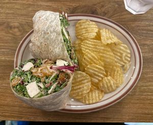 Caesar salad wrap- HUGE portion!  at Plant Cafe & Kitchen - Yeonnam in Seoul