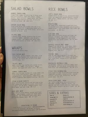 Menu in English  at Plant Cafe & Kitchen - Yeonnam in Seoul