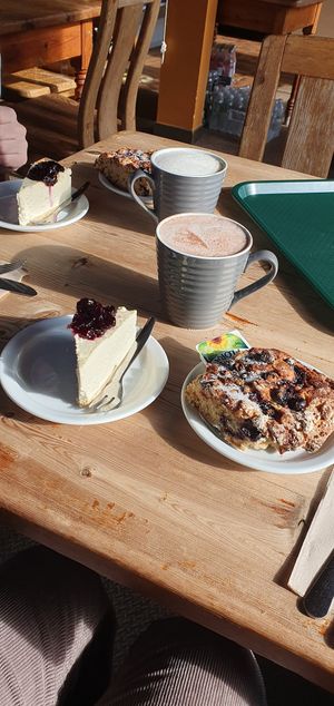 Beautiful place with a very good vegan cheesecake and scones at The Mountain Coffee Co in Gairloch