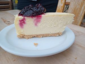Vegan cheesecake at The Mountain Coffee Co in Gairloch