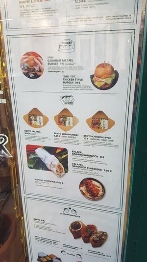 Menu Part 2 at GangNam Falafel in Paris