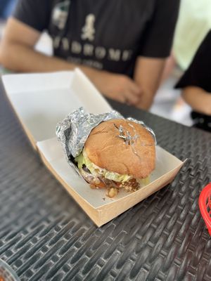 Burger  at GangNam Falafel in Paris