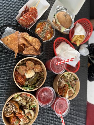 Full table   at GangNam Falafel in Paris