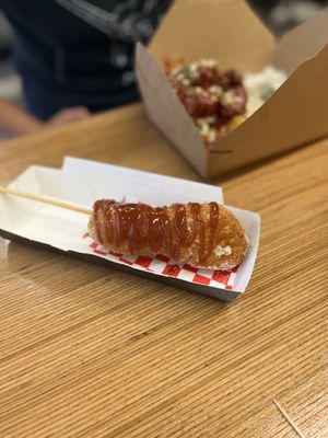 Corn dog  at GangNam Falafel in Paris