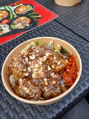 Mushroom bowl at GangNam Falafel in Paris
