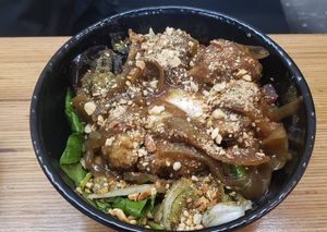 Fried mushroom bowl at GangNam Falafel in Paris