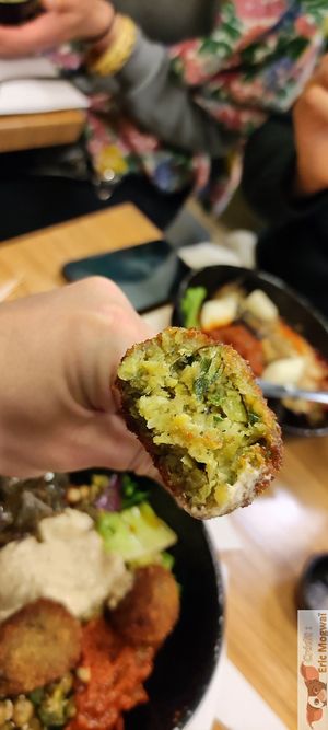 Inside falafel at GangNam Falafel in Paris