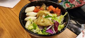 Spicy Korean chicken style at GangNam Falafel in Paris