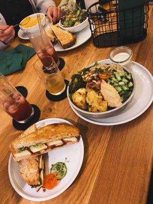 Tofu Panini, Daily Soup, Vegan Bowl  at Leni's Sweet and Salty in Maulburg
