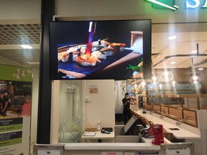 Entrance TV at Saute Sushi 素特•素司 in Central Singapore
