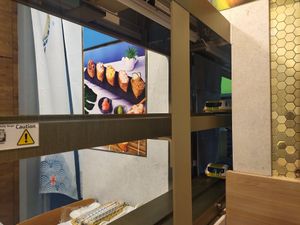 Sushi train at Saute Sushi 素特•素司 in Central Singapore