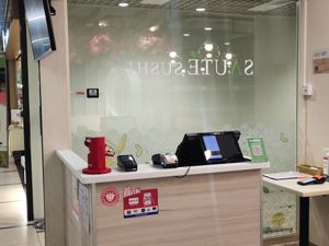 Cashier counter at Saute Sushi 素特•素司 in Central Singapore