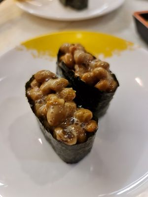 Sushi natto  ~ 7/10/21 at Saute Sushi 素特•素司 in Central Singapore