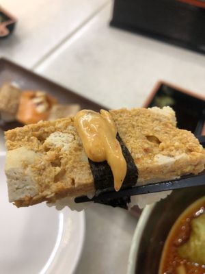 Upclose of yummy otah at Saute Sushi 素特•素司 in Central Singapore