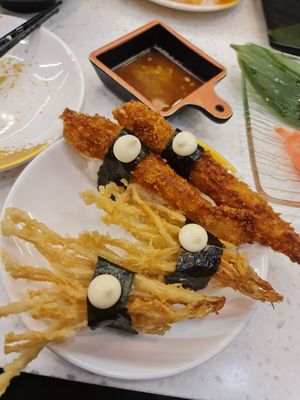 Enoki Tempura & Abi Fry ~ 20/8/22 at Saute Sushi 素特•素司 in Central Singapore