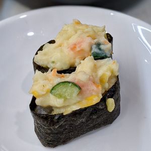 Potato Salad Gunkan Sushi at Saute Sushi 素特•素司 in Central Singapore