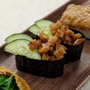 Lion Mane Mayo Gunkan at Saute Sushi 素特•素司 in Central Singapore