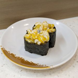 Vegan Corn Mayo Gunkan at Saute Sushi 素特•素司 in Central Singapore