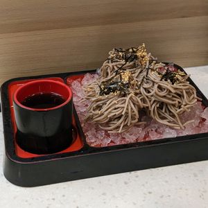 Vegan Cold Soba with Ponzu Dipping Sauce at Saute Sushi 素特•素司 in Central Singapore
