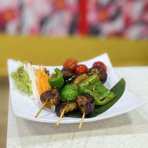 Vegan Shiitake Yakitori at Saute Sushi 素特•素司 in Central Singapore
