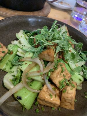 Garlic Veg w/ Bok Choy option (rice not pictured)  at Ba Sa in Bainbridge Island