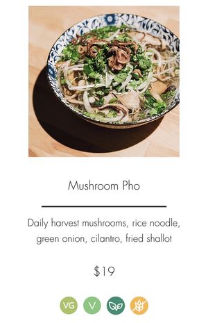 Vegan option 3  at Ba Sa in Bainbridge Island