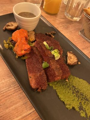 The beef piece. Much more satisfying and filling than it looks    at Le Very'table  in Lunel