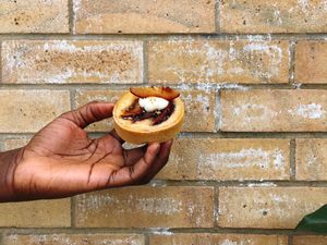 Plum & frangipane tart (vg) at Breid Bakers in East London