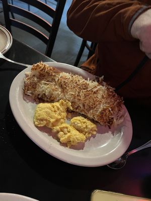 Vegan egg and hash browns   at Annette's in Salem