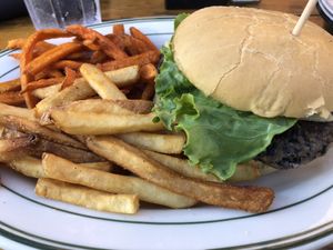 black bean burger  at James E. McNellie's Pub in Tulsa