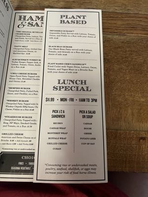 Vegan Menu  at James E. McNellie's Pub in Tulsa