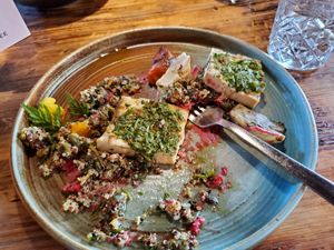 Grilled tofu at Bryggjan in Akureyri