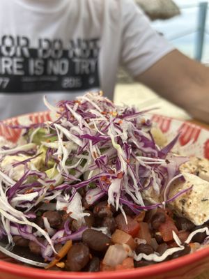 Delicious vegan bowl #Veganuary at Karen's Place in Bucerias