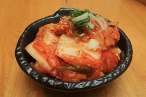 Our homemade Vegan kimchi no fish sauce or shrimp paste  at Korean BBQ House- Barbican in London
