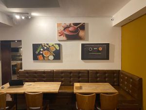inside seating area at Korean BBQ House- Barbican in London