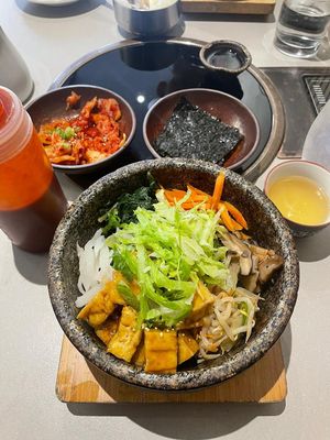 Vegan bibimbap at Korean BBQ House- Barbican in London