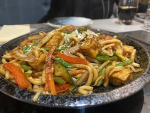 Yaki udon with tofu   at Korean BBQ House- Barbican in London