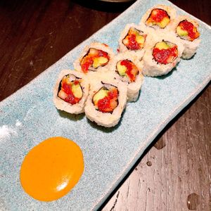 Spicy Ahi Watermelon Tuna Roll at PLANTA Queen in New York City